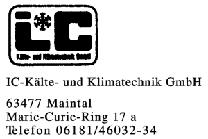 IC-Kälte- und Klimatechnik GmbH IC-Kälte- und Klimatechnik GmbH