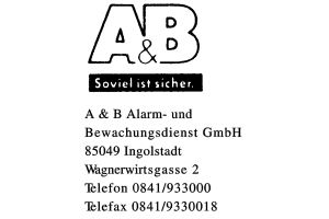 A & B Alarm- und Bewachungsdienst GmbH