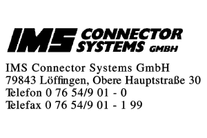 IMS Connector Systems GmbH IMS Connector Systems GmbH
