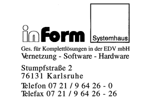 Inform Systemhaus Ges. für Komplettlösungen in der EDV mbH