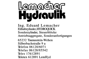 Ing. Eduard Lemacher Ing. Eduard Lemacher