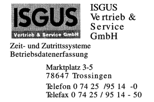 Isgus Vertrieb & Service GmbH