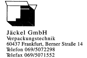 Jäckel GmbH Jäckel GmbH