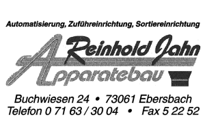 Jahn, Reinhold, Apparatebau Jahn, Reinhold, Apparatebau