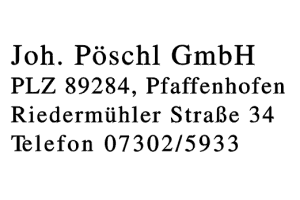 Joh. Pöschl GmbH