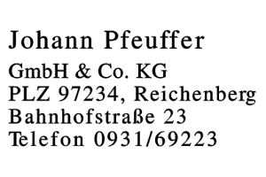 Johann Pfeuffer GmbH & Co. KG