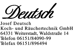 Josef Deutsch Koch- und Räuchertechnik GmbH