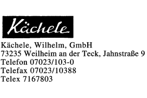 Kächele, Wilhelm GmbH