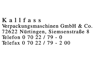 Kallfass Verpackungsmaschinen GmbH & Co.
