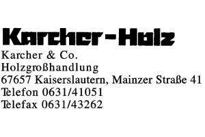 Karcher & Co. Karcher & Co.