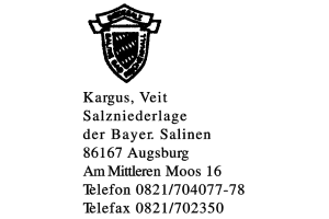 Kargus, Veit Salzniederlage der Bayer. Slinen