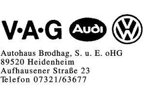 Autohaus Brodhag, S. u. E. oHG