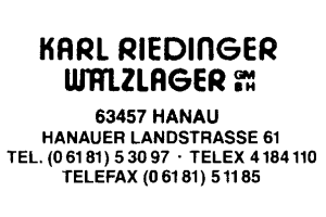 KARL RIEDINGER WÄLZLAGER GmnH