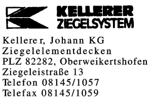 Kellerer, Johann KG Ziegelelementdecken Kellerer, Johann KG Ziegelelementdecken